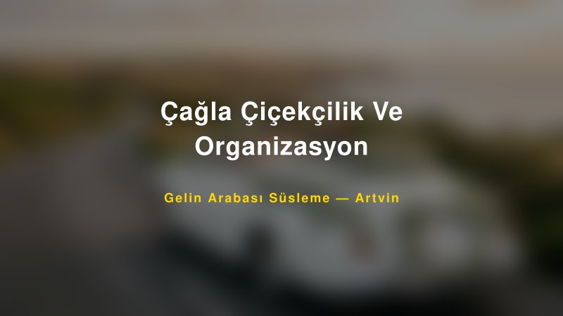 Çağla Çiçekçilik Ve Organizasyon — Artvin Kır Düğünü Mekanı Rehberi