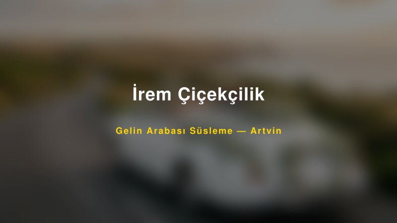İrem Çiçekçilik Artvin Gelin Arabası Süsleme